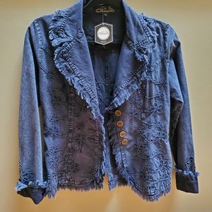 New Jean embroidered blazer